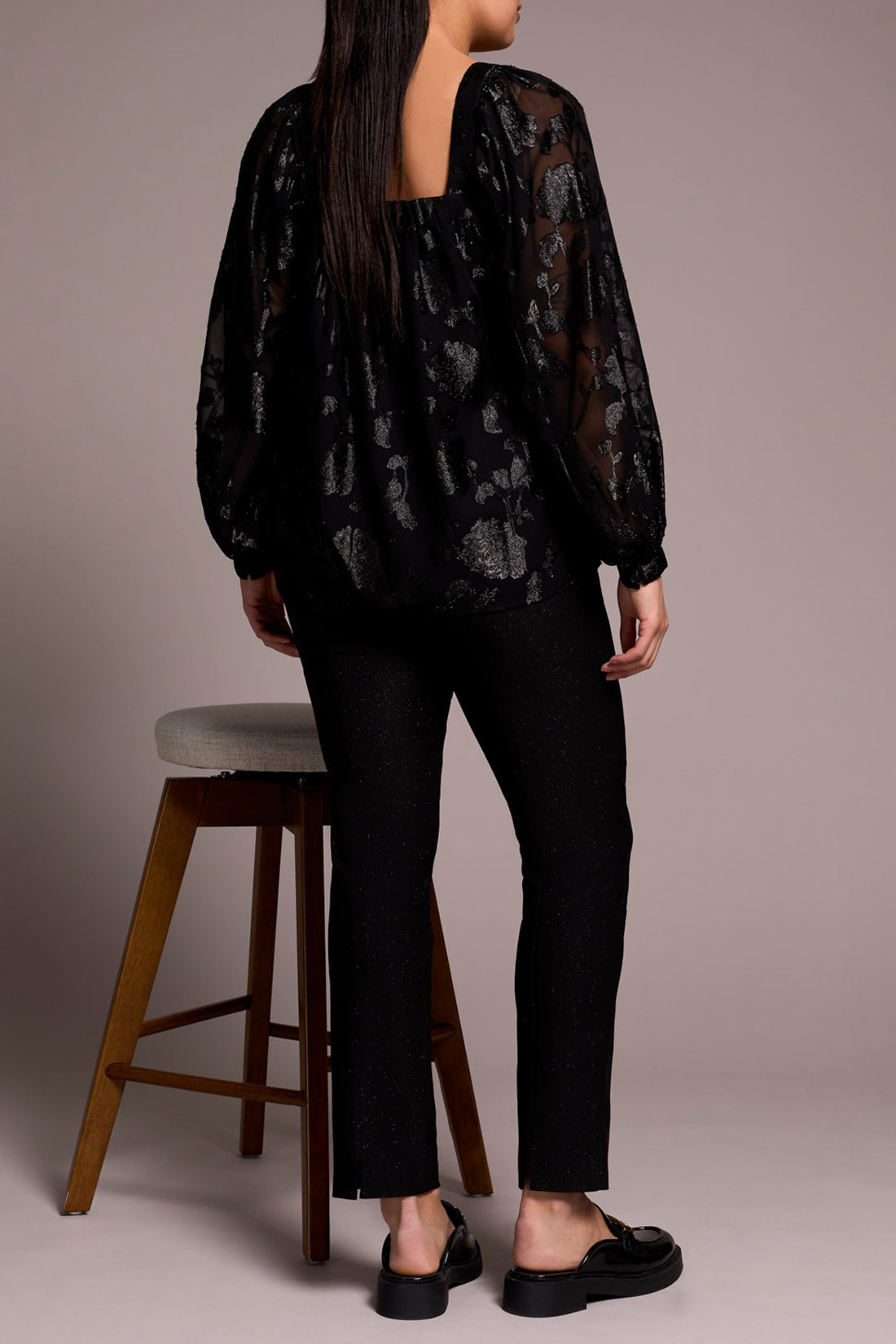 Tribal Square Neck Lined Blouse