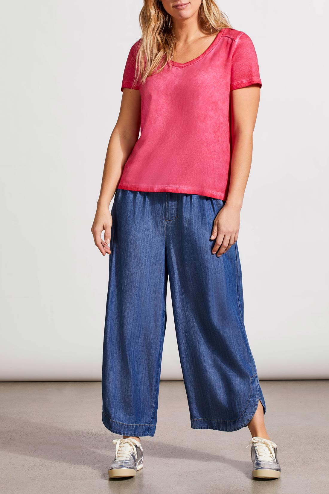 Tribal Short Sleeve V-Neck Top