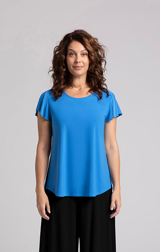 Sympli Flutter Top, Cap Sleeve