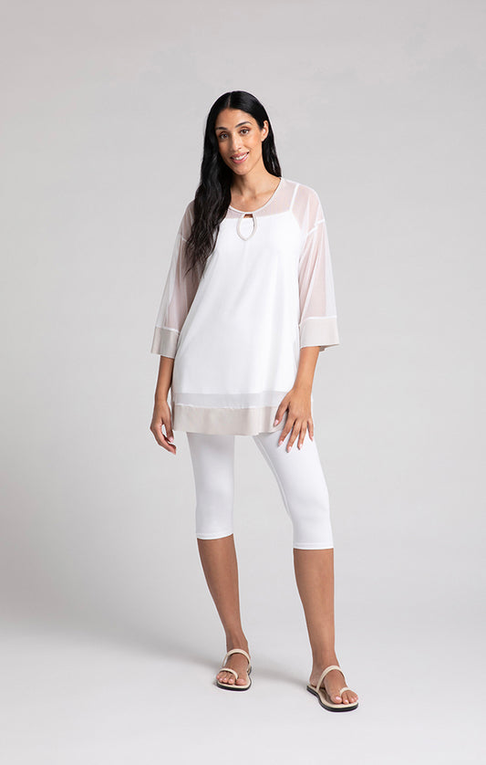 Sympli Mesh Keyhole Tunic