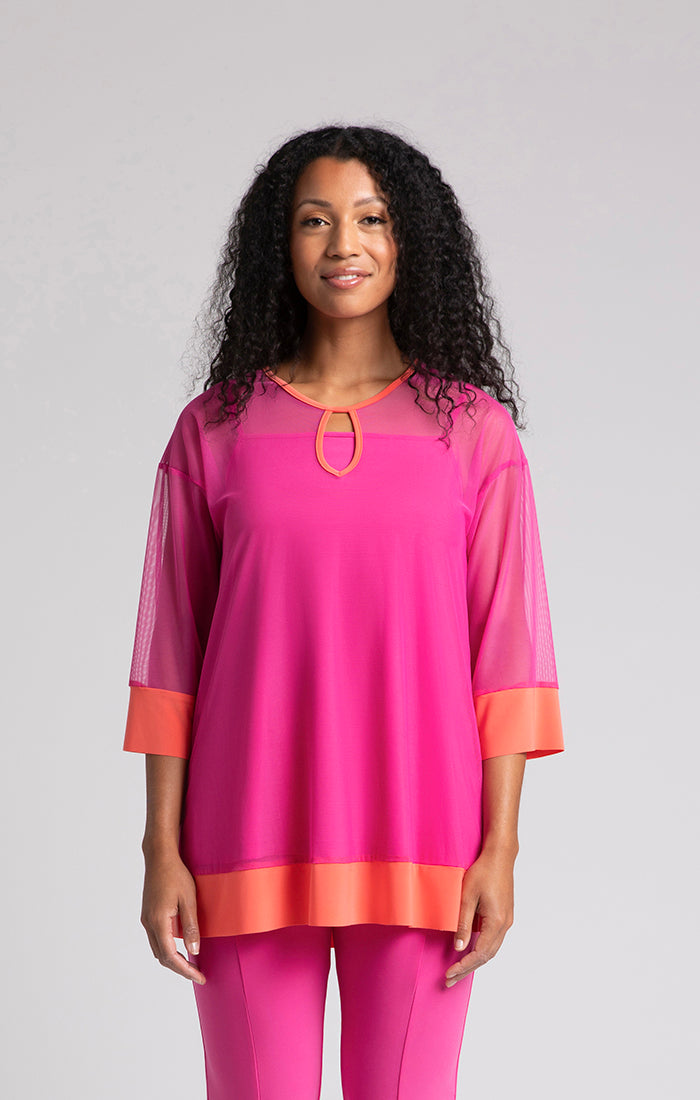 Sympli Mesh Keyhole Tunic