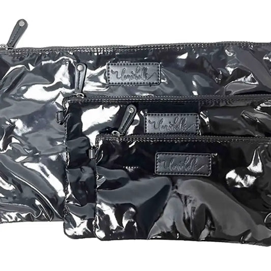 3 Piece Cosmetic Bag Wristlet Set
