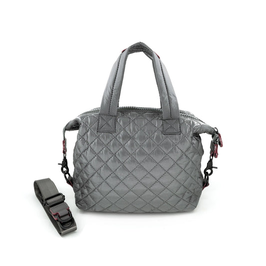 Large Quilted Purse - Pewter