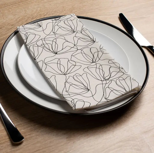 Guest Towel/Napkin -  Seamless Poppies