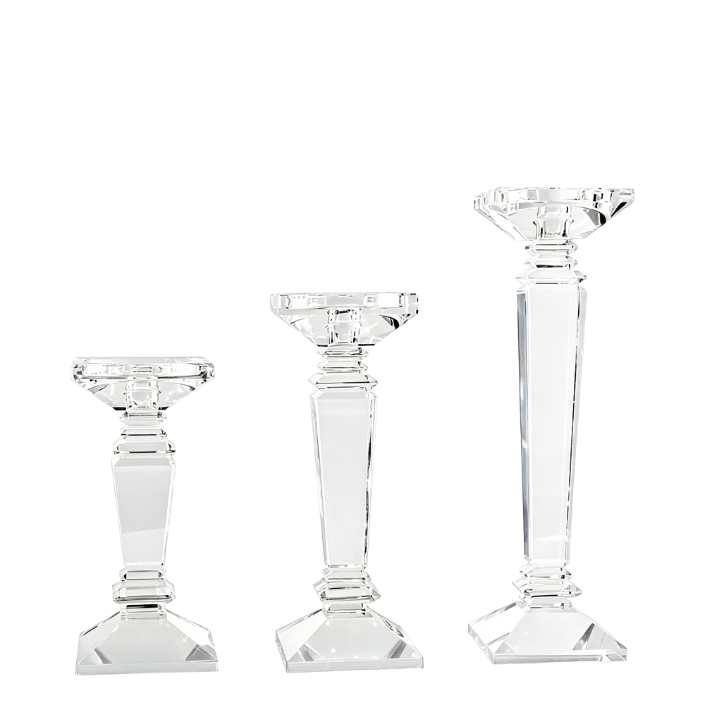 Glass Zahava 3PC Candle Holder