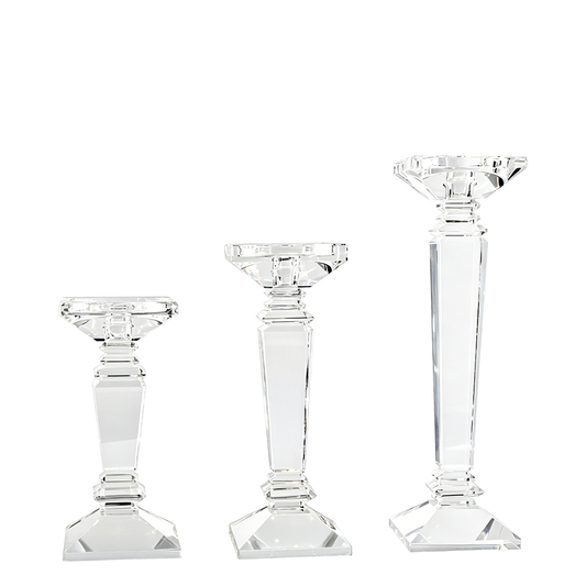 Glass Zahava 3PC Candle Holder