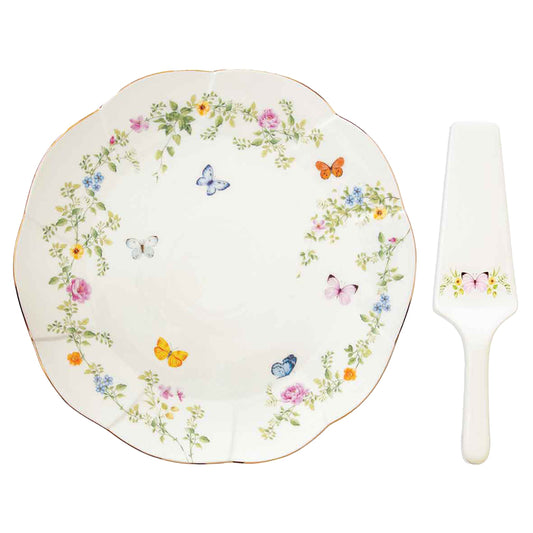 Dancing Butterflies Cake Plate Set