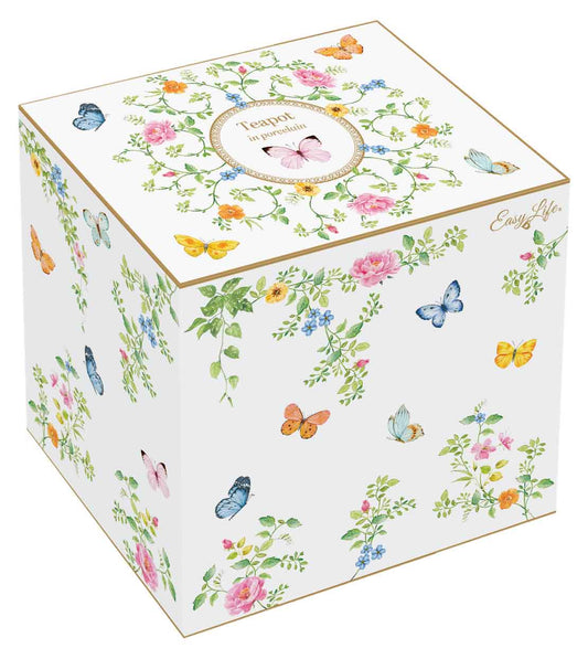 Porcelain Dancing Butterflies Teapot