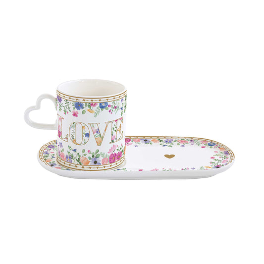 Mon Amour Mug W/Plate Set