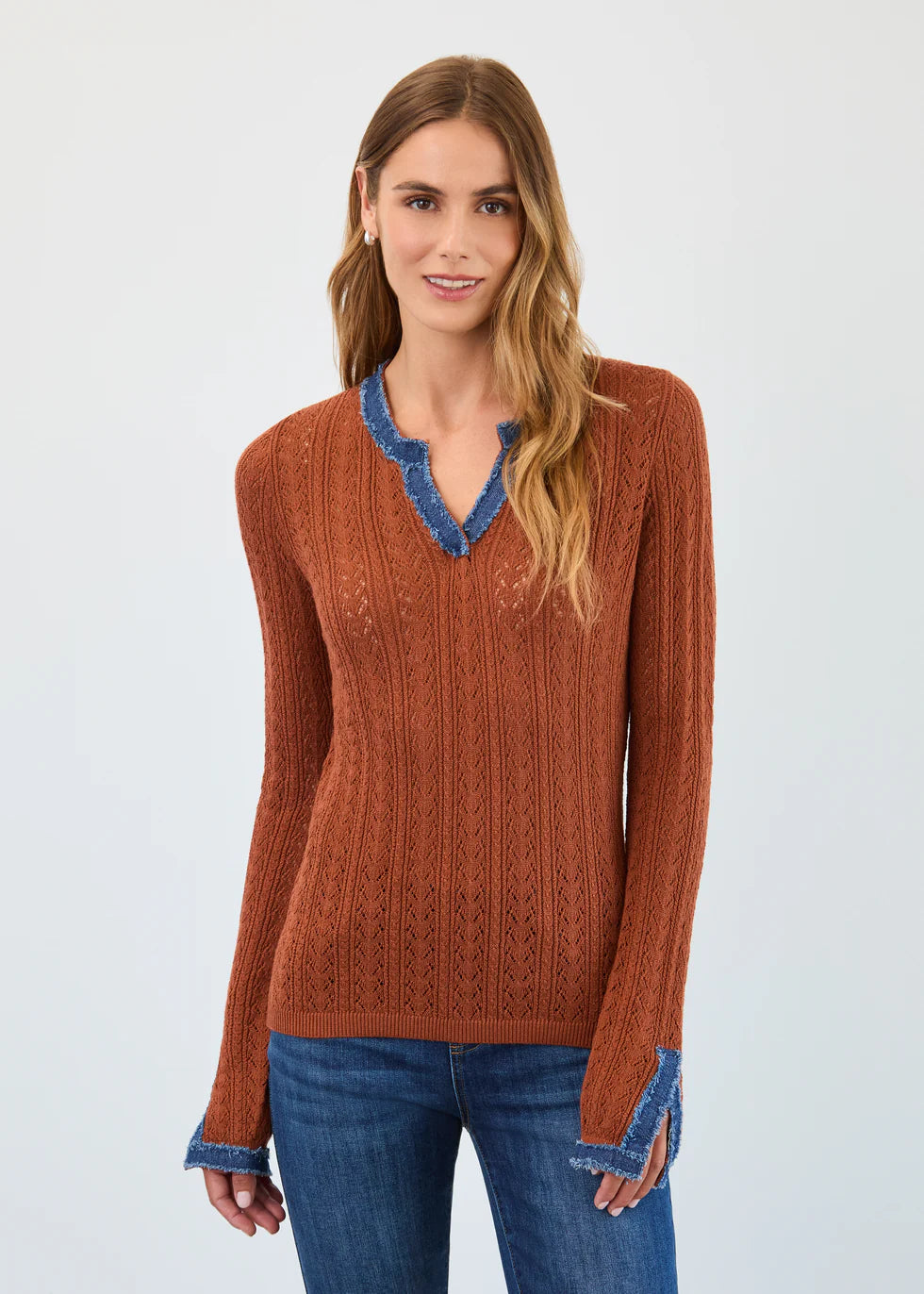 FDJ Pointelle Fine Sweater