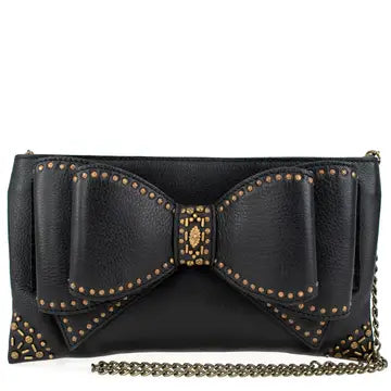 Mary Frances Bowed Over Leather Crossbody