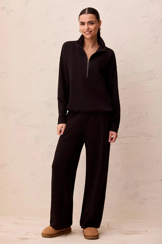 Tribal TECHNO LUX Quarter-Zip Funnel Neck Pullover