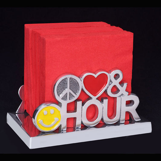 Inspired Generations Peace Love Happy Hour Napkin Holder
