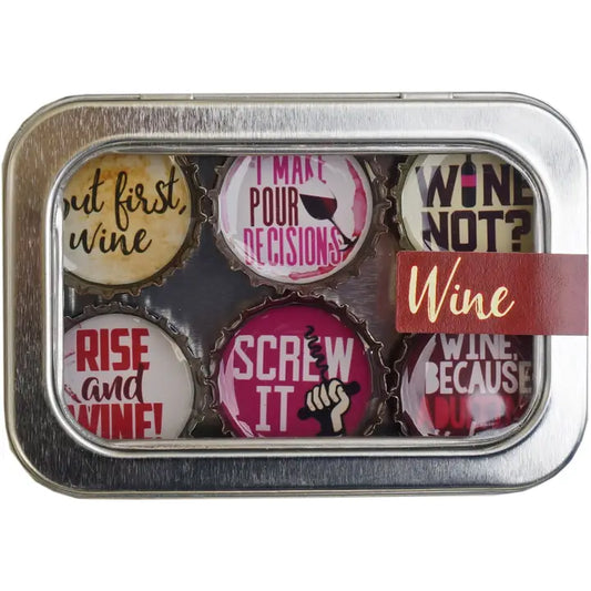 Set of 6  Wine Magnet Set