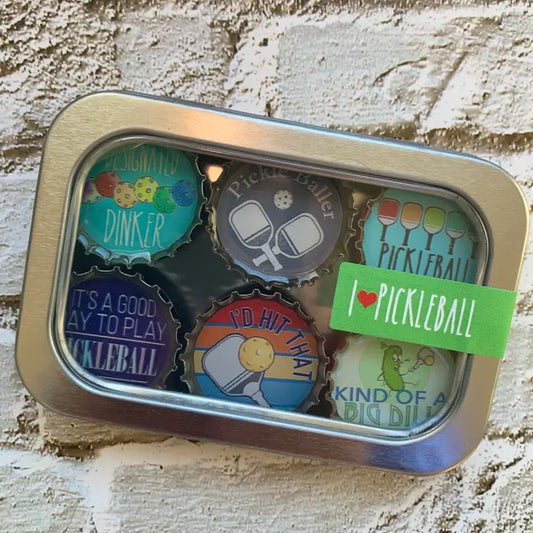Set of 6 Pickleball Magnet Set