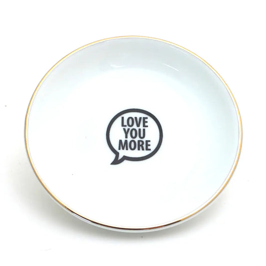 Trinket Tray Love you More  22k Gold