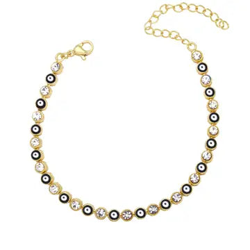 Enamel Evil Eye Bracelet