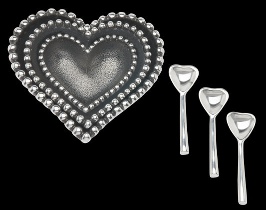 Inspired Generations Pearl Heart Trio w/ Heart Spoons