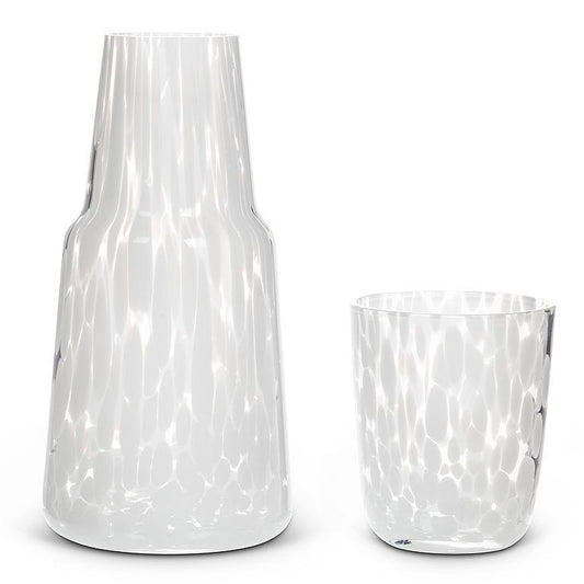 Glass Bedside Carafe and Cup