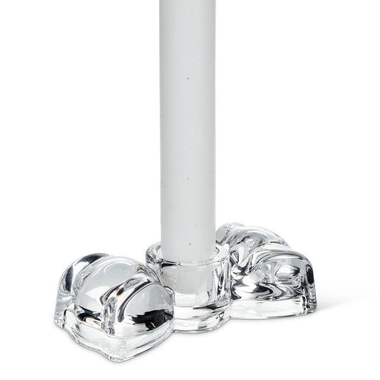 Glass Bow Candle Holder