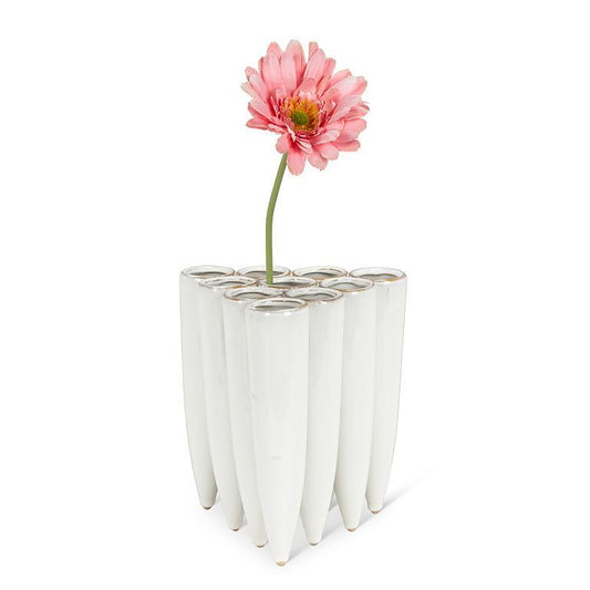 Stoneware Bud Vase - 10 8"