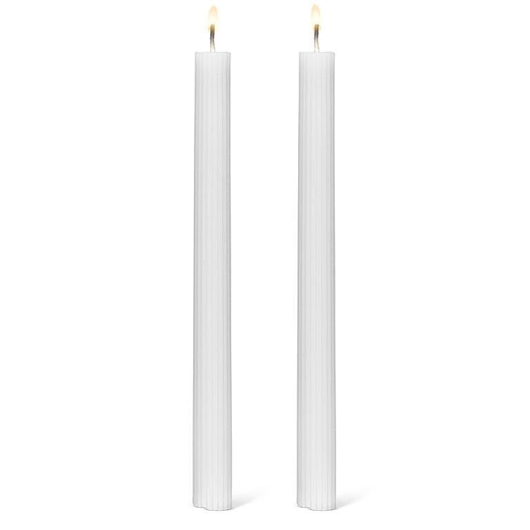 Ridged Taper Candle