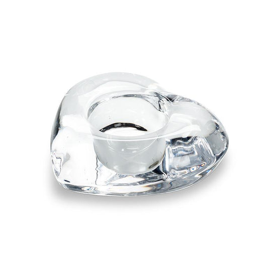 Glass Thick Heart Tealight