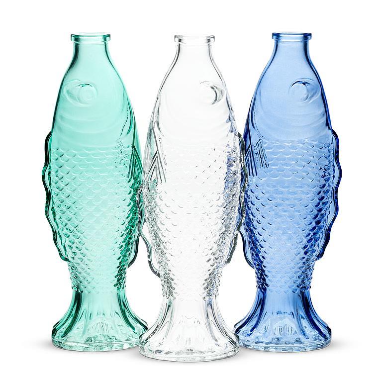Large Glass Spouting Fish Vase
