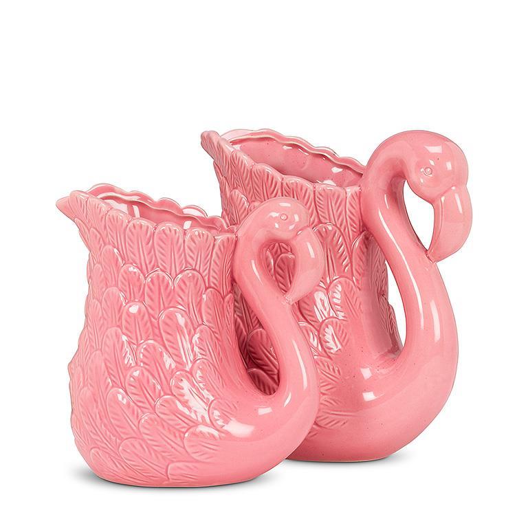 Ceramic Flamingo Jug/Vase - Small