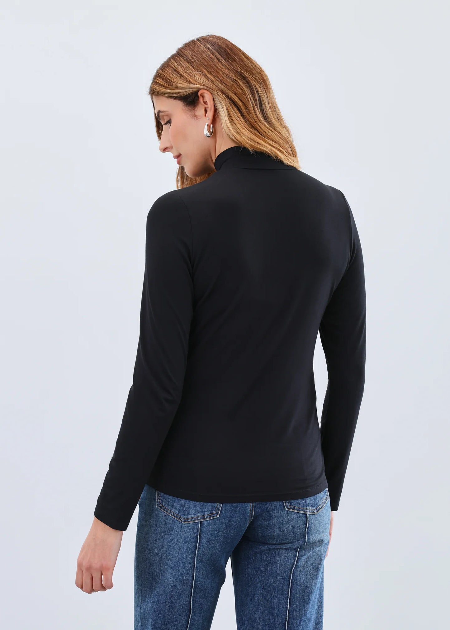 FDJ Long Sleeve Mock Neck Top