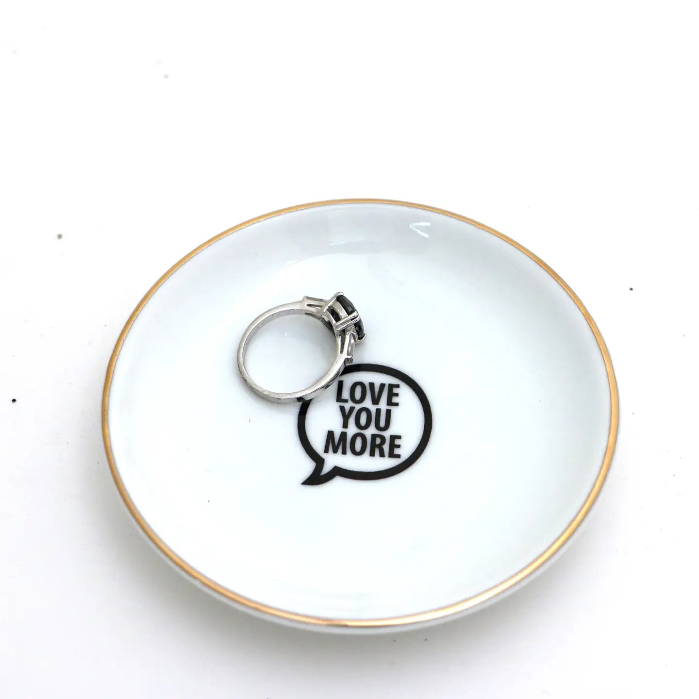 Trinket Tray Love you More  22k Gold