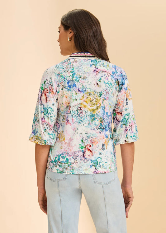 FDJ Split Neck Top