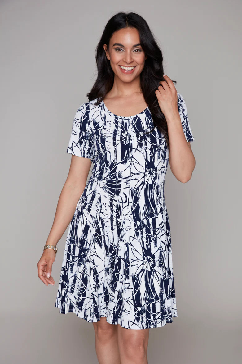 Compli K Short Sleeve Patterned Dress
