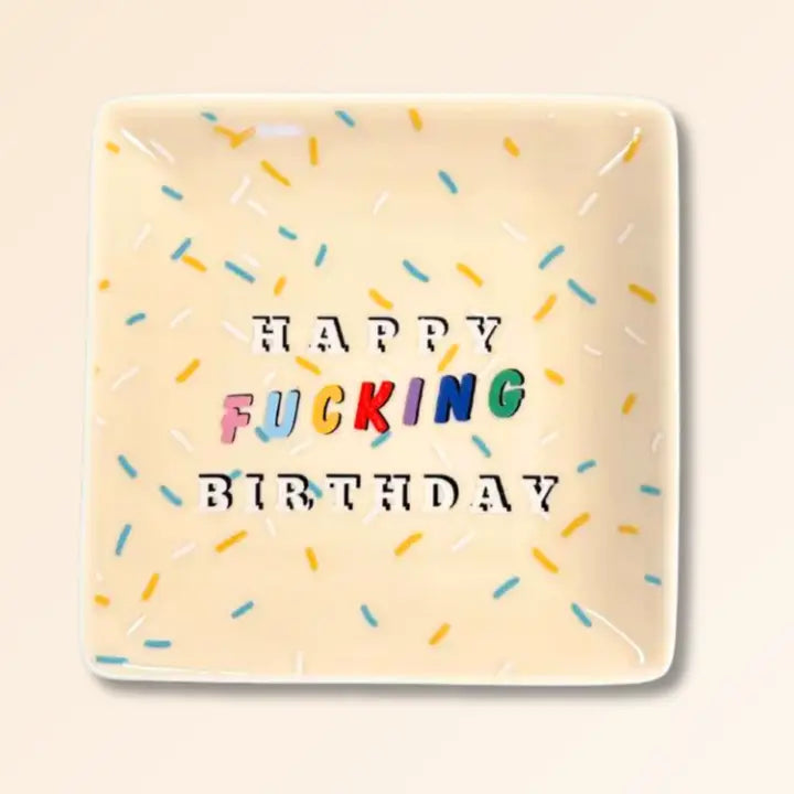 Trinket Tray - Happy F**king Birthday Trinket Tray