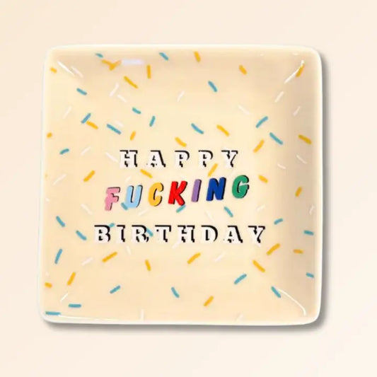 Trinket Tray - Happy F**king Birthday Trinket Tray