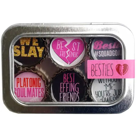 Set of 6 Besties Magnet Set