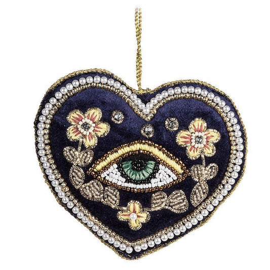 Beaded Evil Eye Ornament