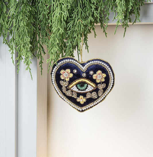 Beaded Evil Eye Ornament