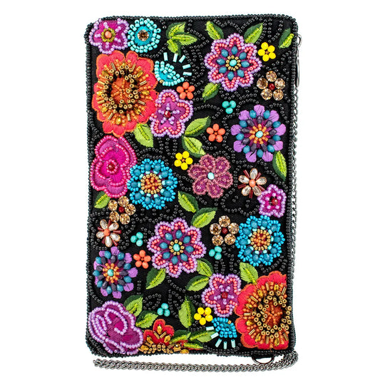 Mary Frances So Sweet Beaded Floral Crossbody Phone Bag