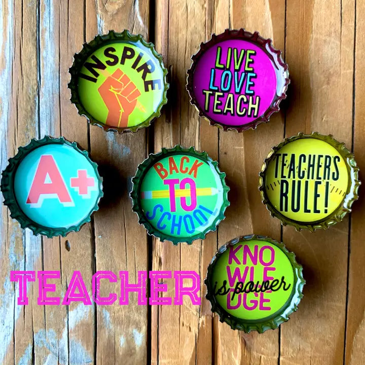 Set of 6 Teacher Magnet Set