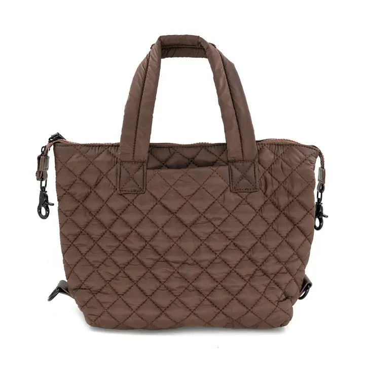 Mini Quilted Purse - Brown