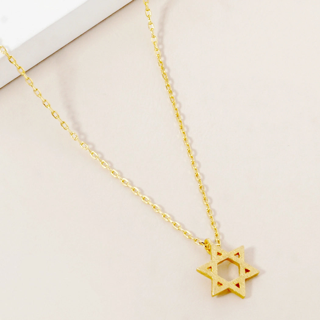 Gold Dipped Star of David Necklace