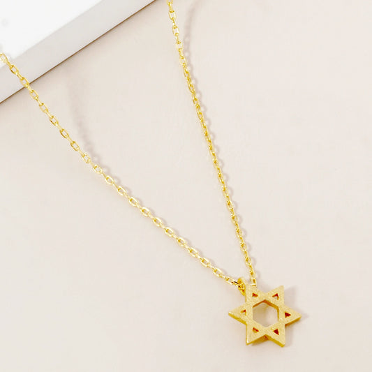 Gold Dipped Star of David Necklace