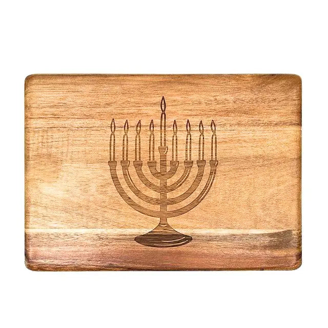 Mini Menorah Wooden Board