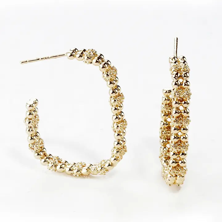 Earrings Gold Dipped Linear Geo Shape