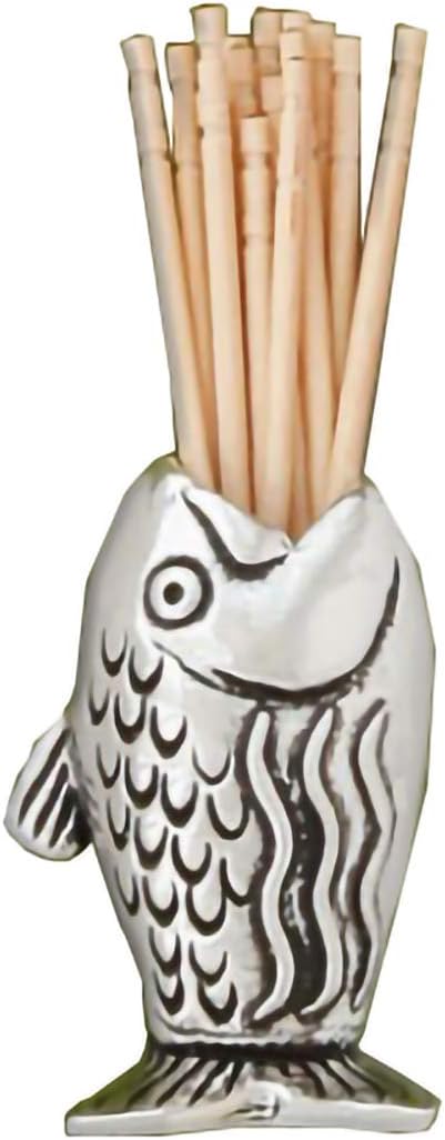 Pewter Fish Toothpick Holder