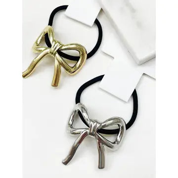 Metal Bow Hair Tie