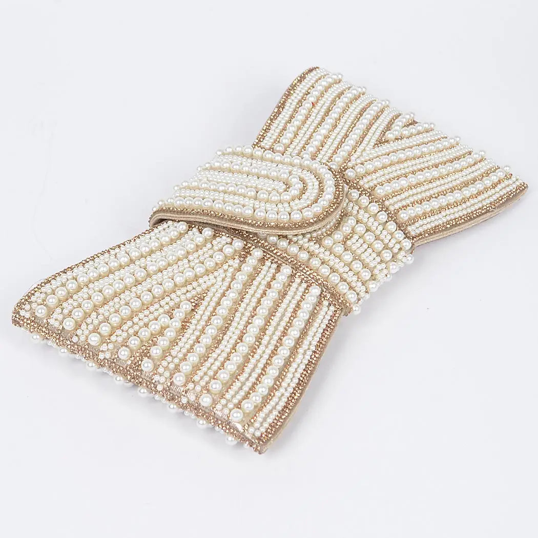 Rhinestone and Pearl Clutch