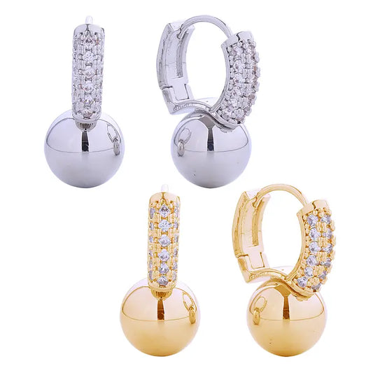 Earrings 14K Gold Dipped Cubic Zirconia