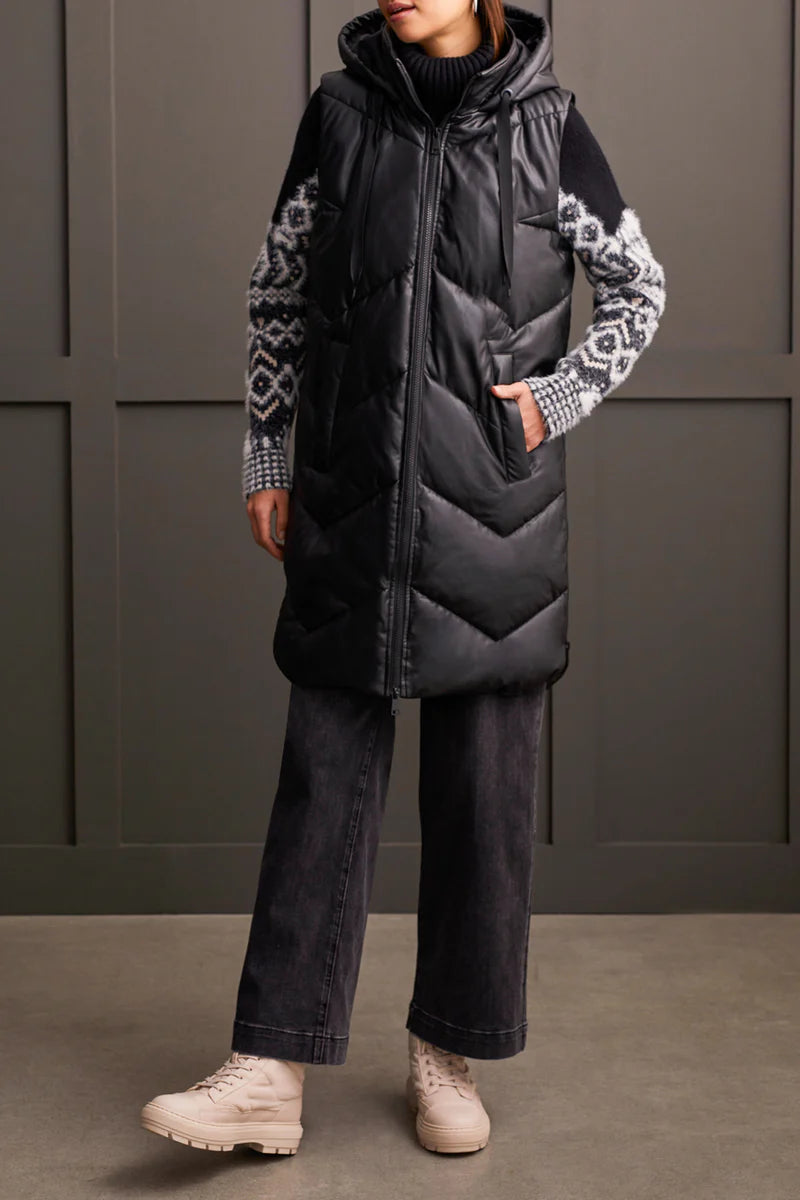 Tribal Long Sleeveless Puffer